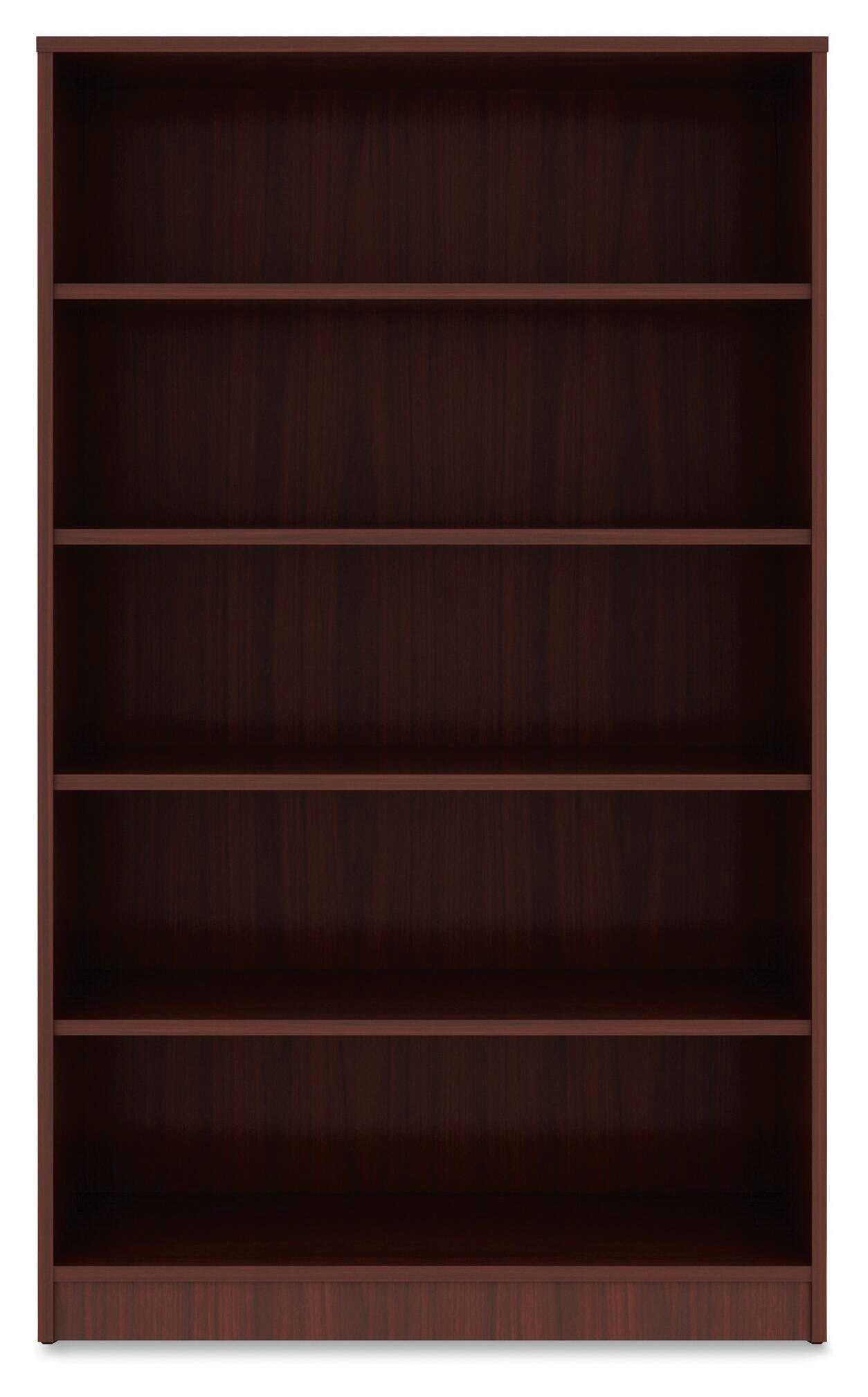Lorell Laminate 5 Shelf Bookcase, 36 x 12 x 60 Inches, Mahogany 1575461